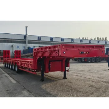 40FT 4-Axle Flatbed (50t) : Ideal for Stable Container Transport.