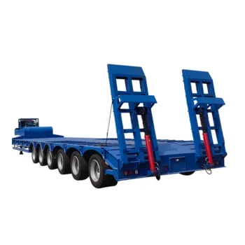 Dual-Cylinder Hydraulic Lowboy: Fast Ramp Lifting Speed
