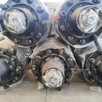 German Technology 13 Ton Heavy-Duty Hydraulic Steering Axle Assembly New Auto Part for Semi-Trailer Axles