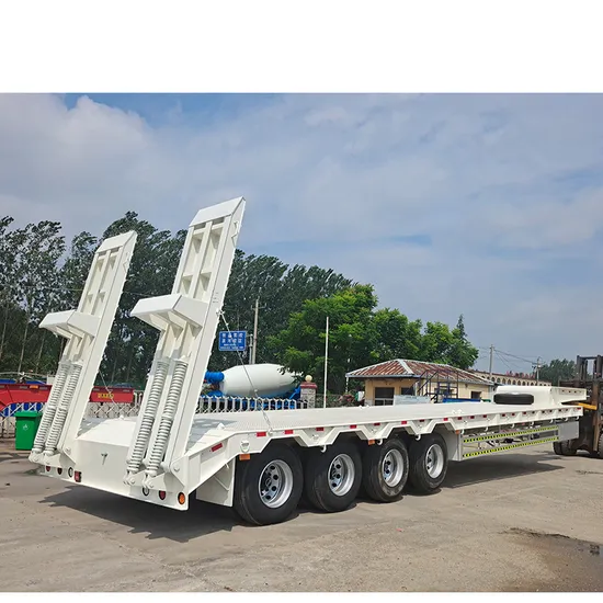 Heavy Duty Lowboy Trailer Lowbed Hydraulic Lowbed Trailer 8 to 100 Ton Load Capacity with Heavy Duty Support Leg 28t Leaf Spring Suspension