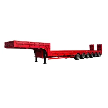 Low-Bed Semi-Trailer, a Transportation Tool for Oversize Cargo 8-Axle Low-Bed Trailer