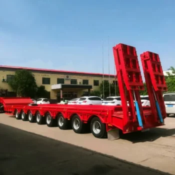Low Flatbed Trailer - Heavy-Duty Lowbed Trailer with High Load Capacity for Efficient Transport and Hauling