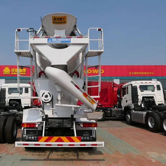 Low-Mileage-375HP-28t-Side-Fence-10-Wheeler-Mixer-Truck-Rear-Camera