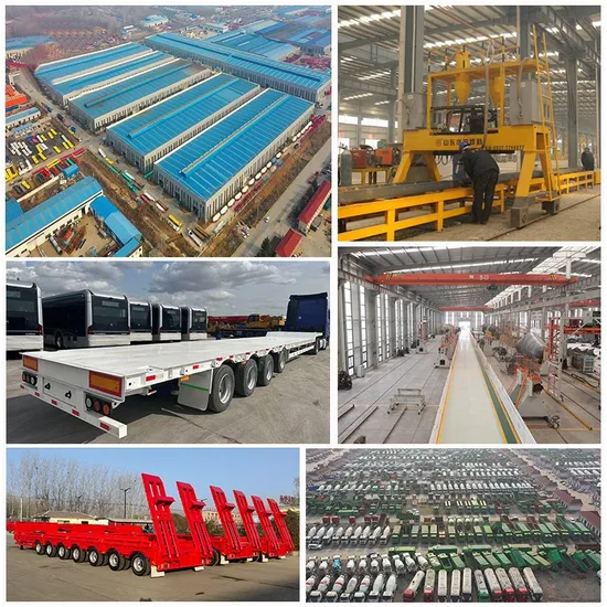 Lowboy-Low-Bed-Trailer-Truck-Semi-Trailer-8-to-100ton-Load-Capacity-Hydraulic-Lowbed-Trailer-Heavy-Duty-28t-Support-Leg-31580r22-5-Tires-5mm-Thickness